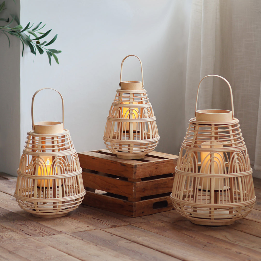 Handcrafted Rattan Lantern Bowlift