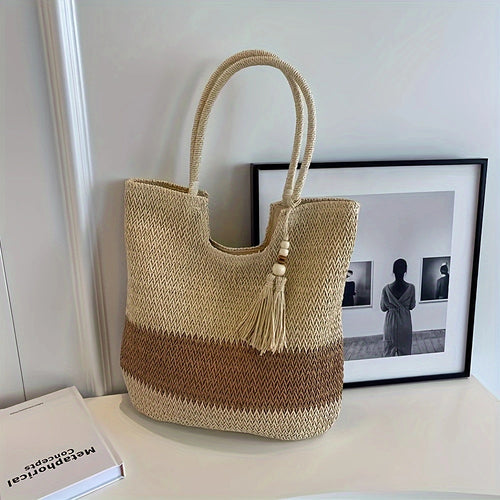 Handmade Macrame Bag with Decorative Fringes Bowlift