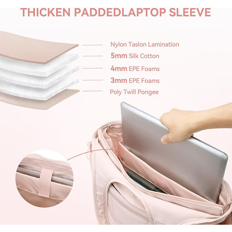 Multifunctional Tote Bag with Removable Cosmetic Bag Bowlift