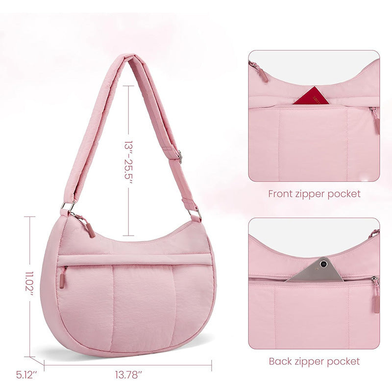 Stylish shoulder bag with padded carrying strap and versatile compartments Bowlift