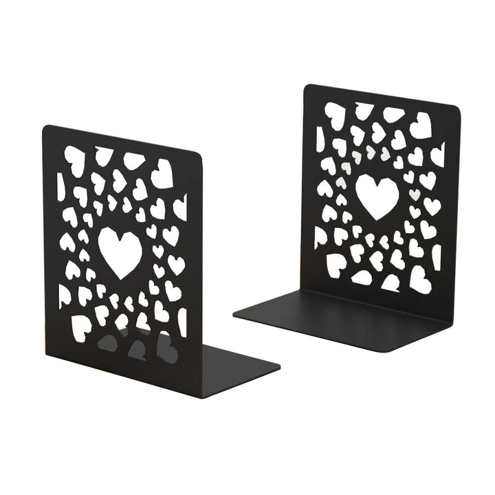Artistic Heart-Shaped Bookends