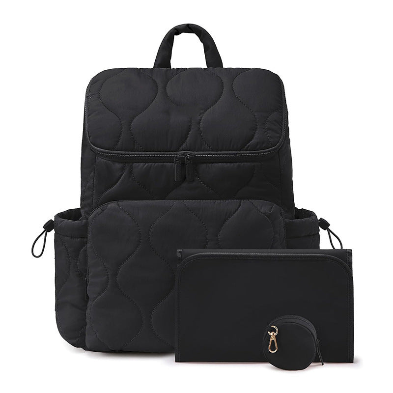 Fashionable Padded Backpack with Removable Cosmetic Organizer Bowlift