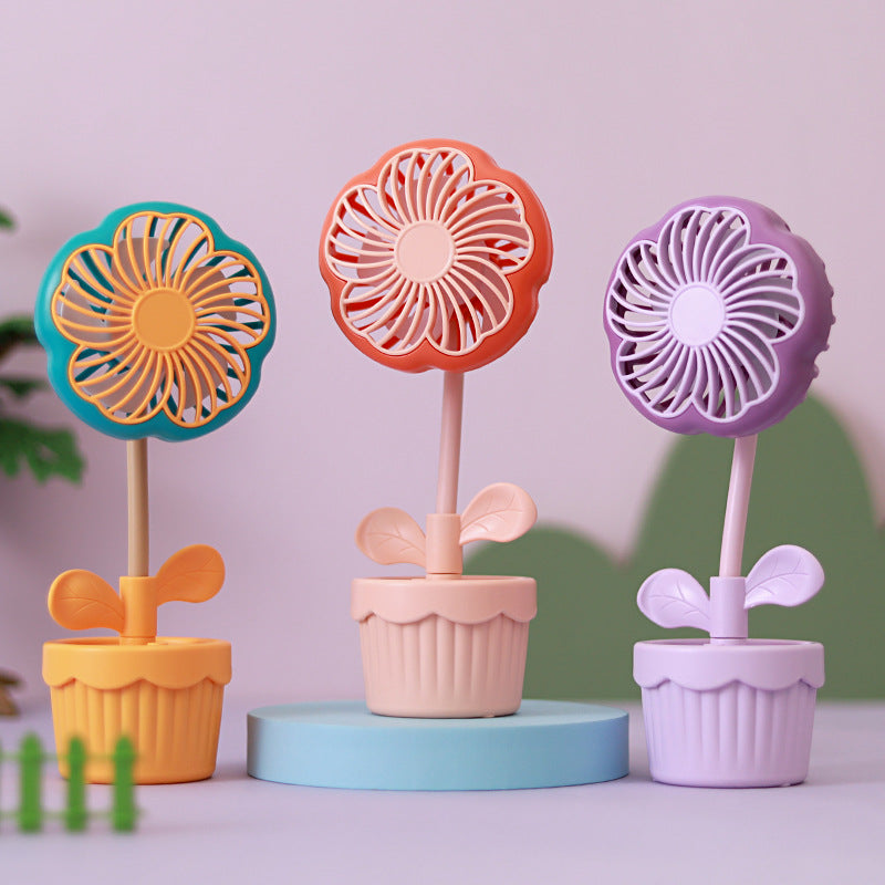 Ladies Table Fan in Flower Design Bowlift
