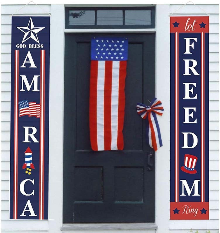 Unisex nan hanging patriotic door banner set Bowlift
