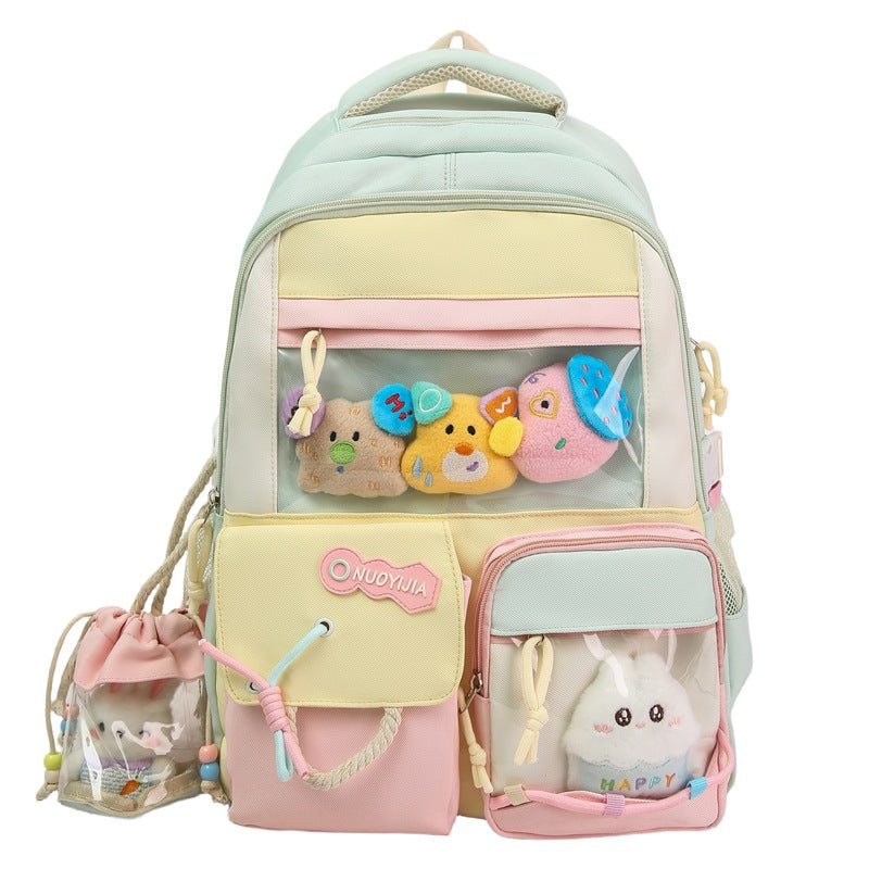 Cute Animal-Themed Multi-Pocket School Backpack Bowlift