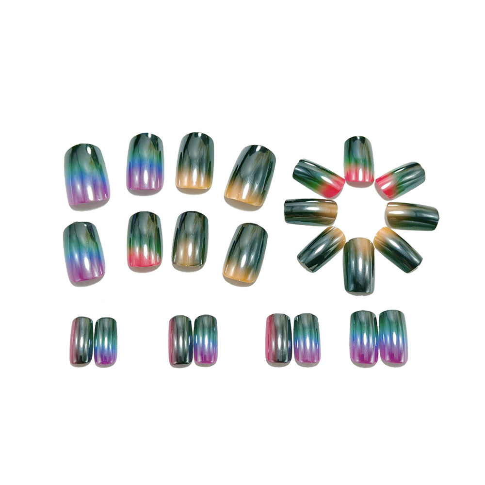 Spectacular Art Nails in Rainbow Design Bowlift