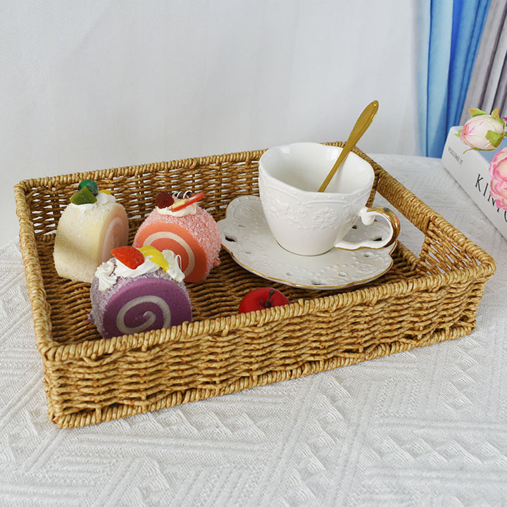 Handwoven Decorative Storage Tray Bowlift