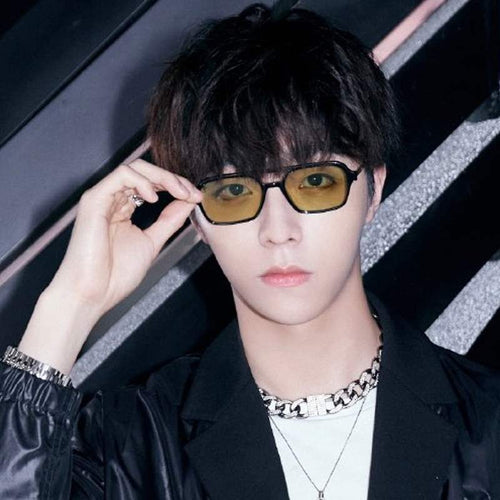 Women's Designer Sunglasses with Elegant Transparent Frame and Yellow Lenses Bowlift