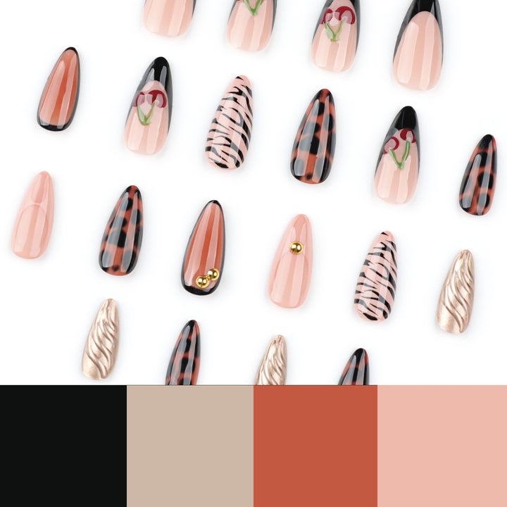 Artful stiletto nails with creative patterns Bowlift