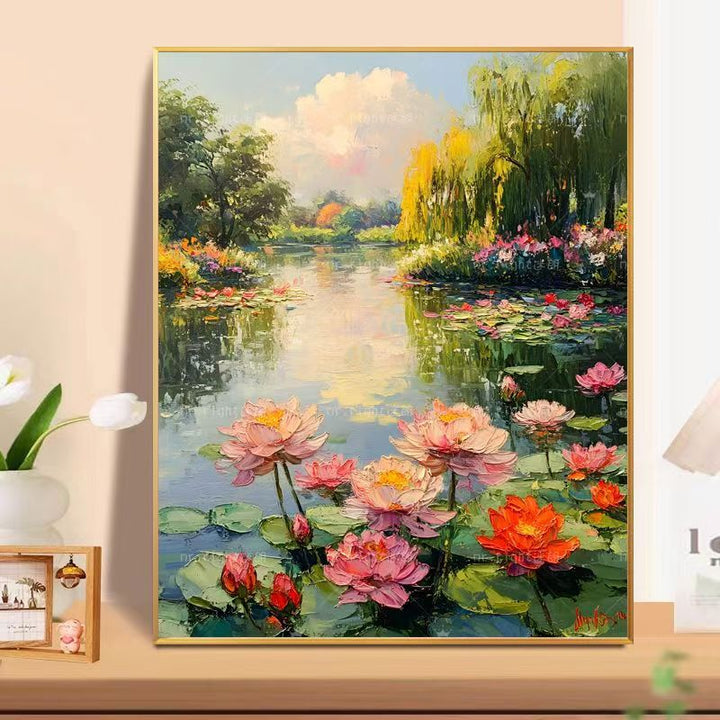 Floral Landscape Oil Painting Wall Art Bowlift