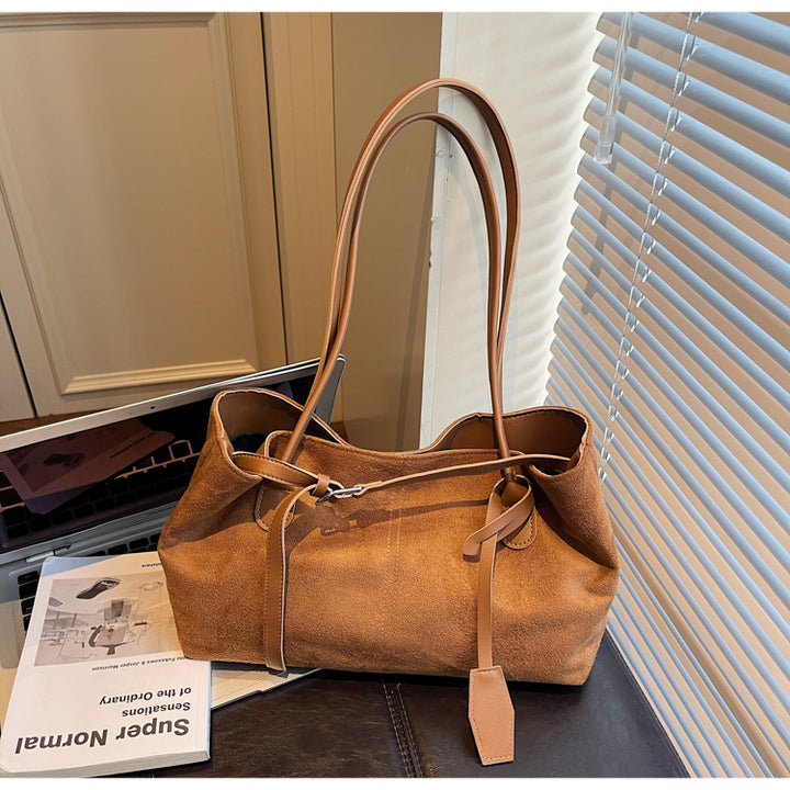Luxe Suede Tote Bag Bowlift