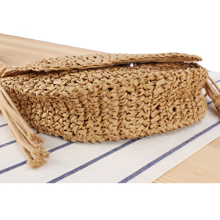 Braided Shoulder Bag in Creative Macrame Design Bowlift