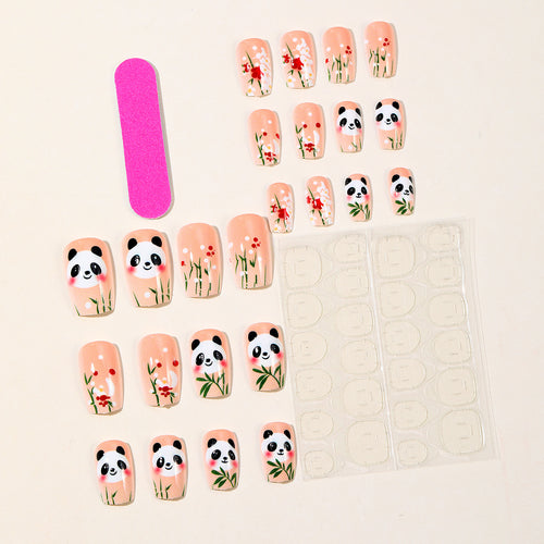 Playful Panda-Themed 3D Nail Art Set Bowlift