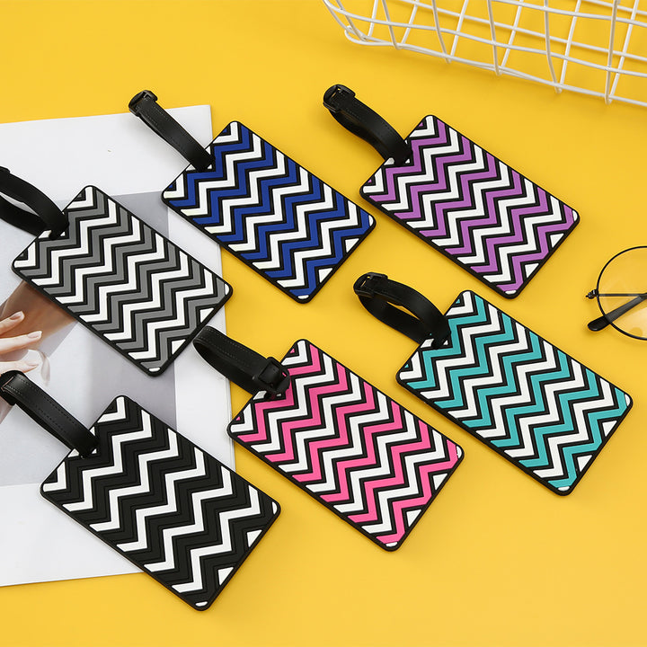 Unisex Chevron Patterned Luggage Tag Bowlift