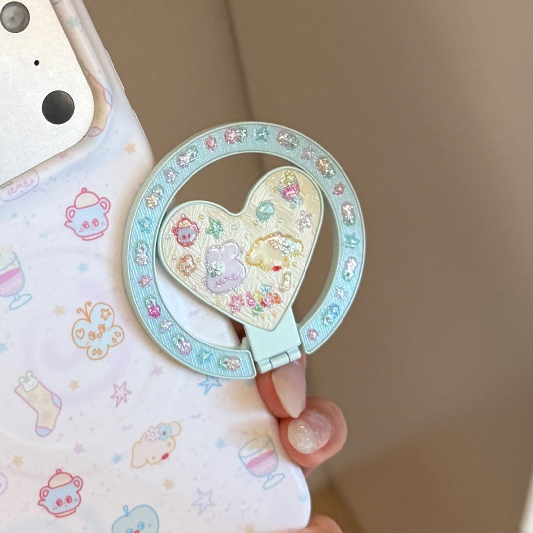 Heart-shaped Smartphone Finger Holder Bowlift