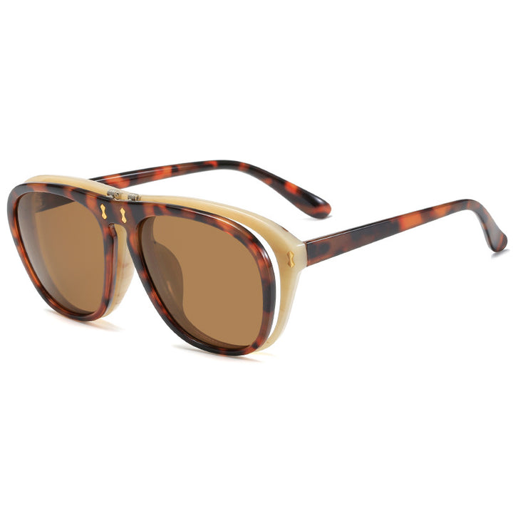 Women's modern oversized sunglasses with unique tortoise design Bowlift