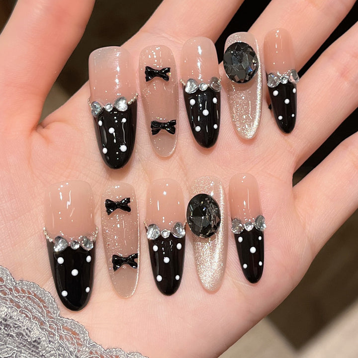 3D Embellished Press-On Nail Art Set Bowlift