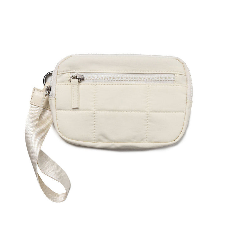Stylish and Practical Cosmetic Clutch with Removable Carrying Strap Bowlift