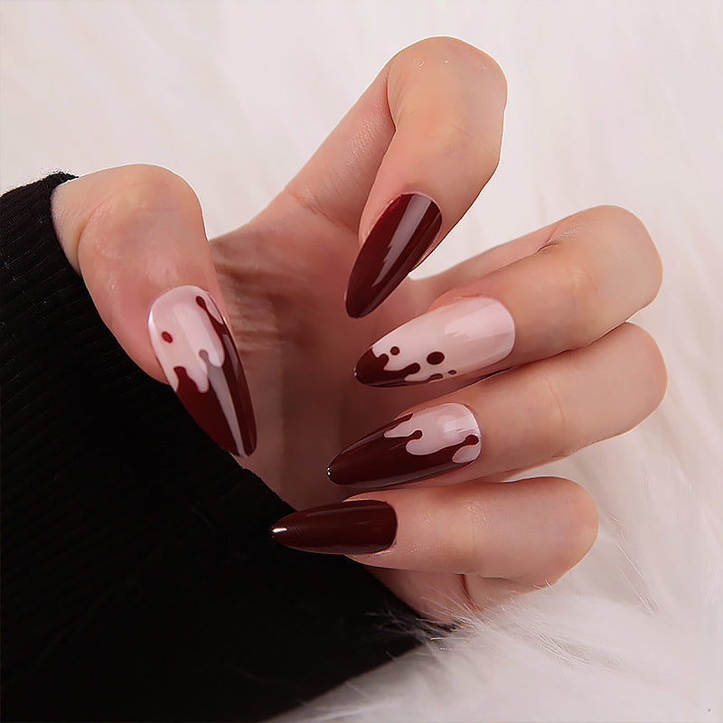 Artful Nail Tips with Drop Design Bowlift