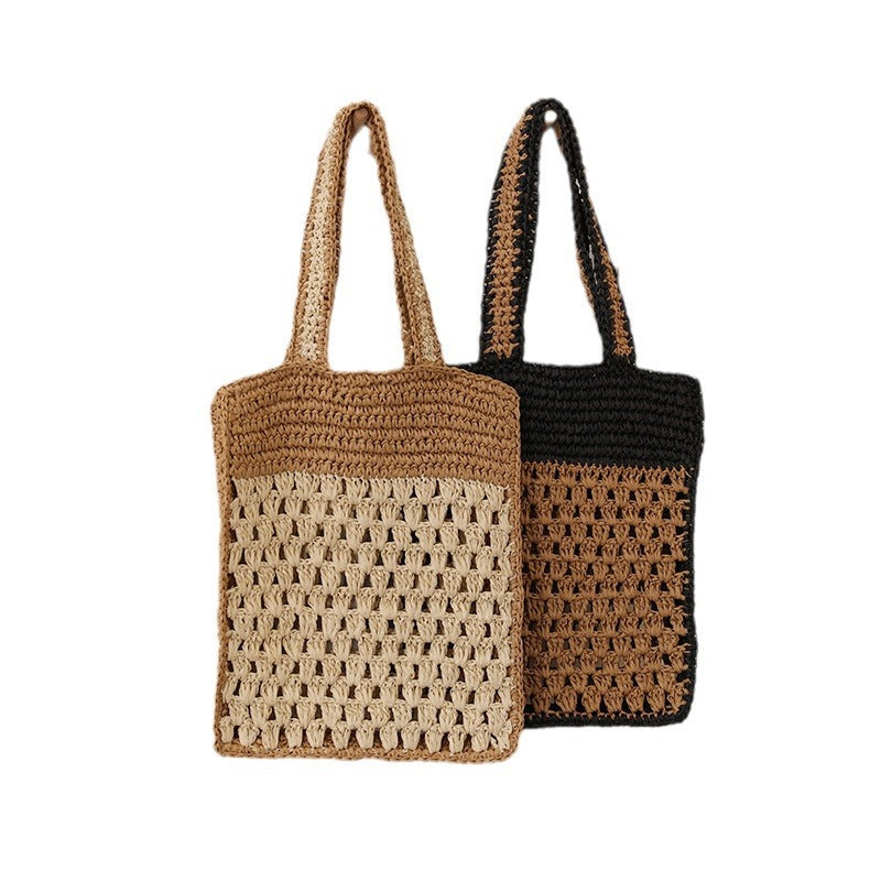 Hand-knotted tote bag in modern net design Bowlift