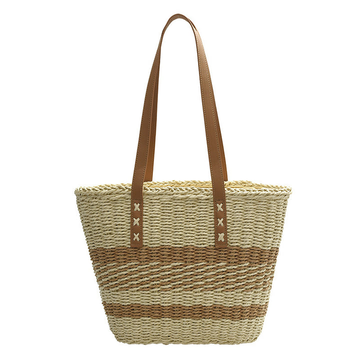 Comfortable beach bag with leather handles Bowlift