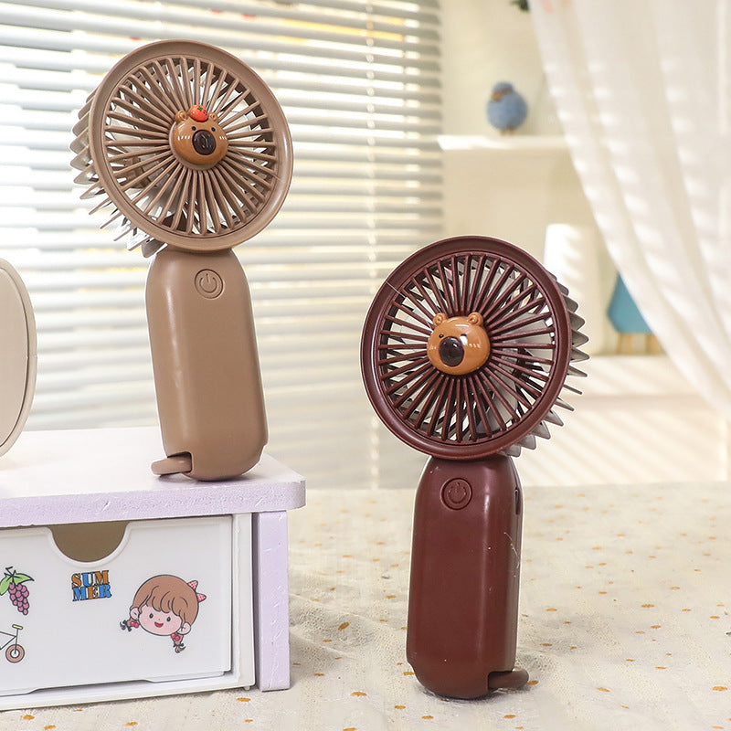 Women Portable Handheld Fan with Animal Design Bowlift