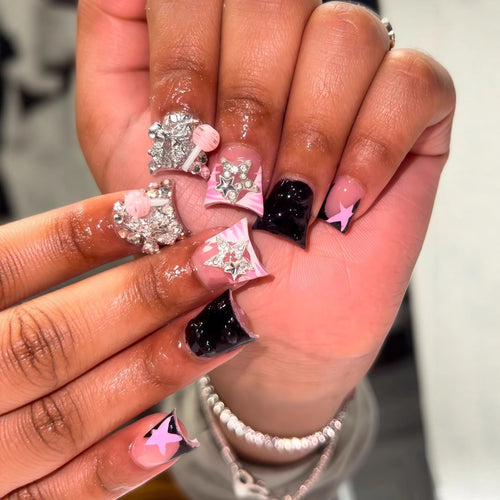 Glamorous Decorative Press-On Nail Art Bowlift