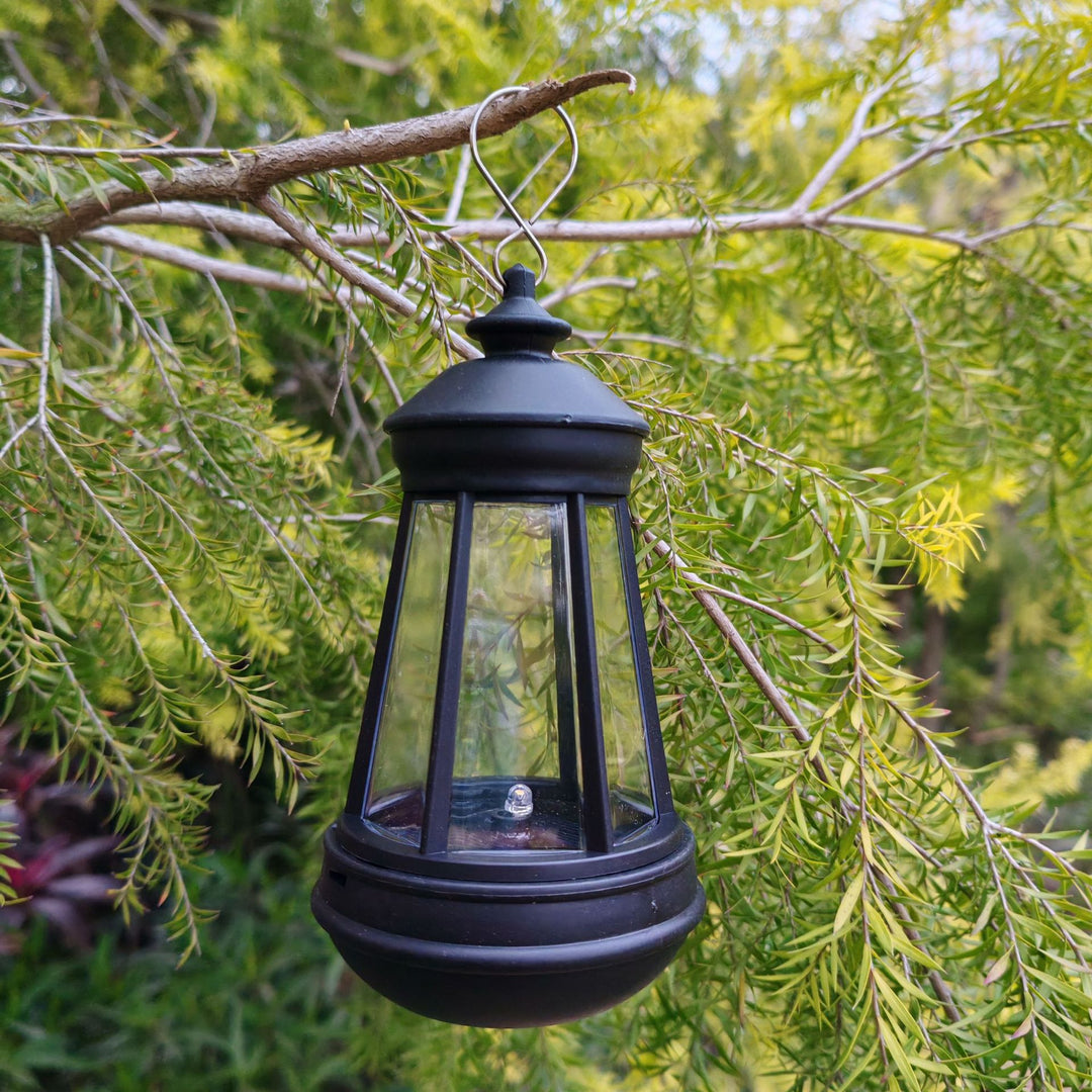Vintage Metal Tabletop Lantern With Warm LED Fairy String Rechargeable USB Port And Portable Hanging Handle Bowlift