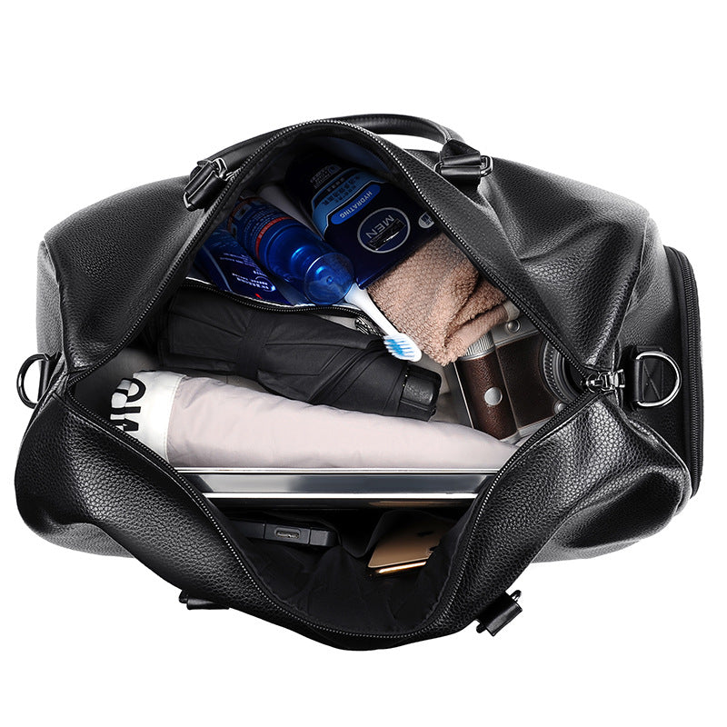 Premium Leather Travel Duffle Bowlift