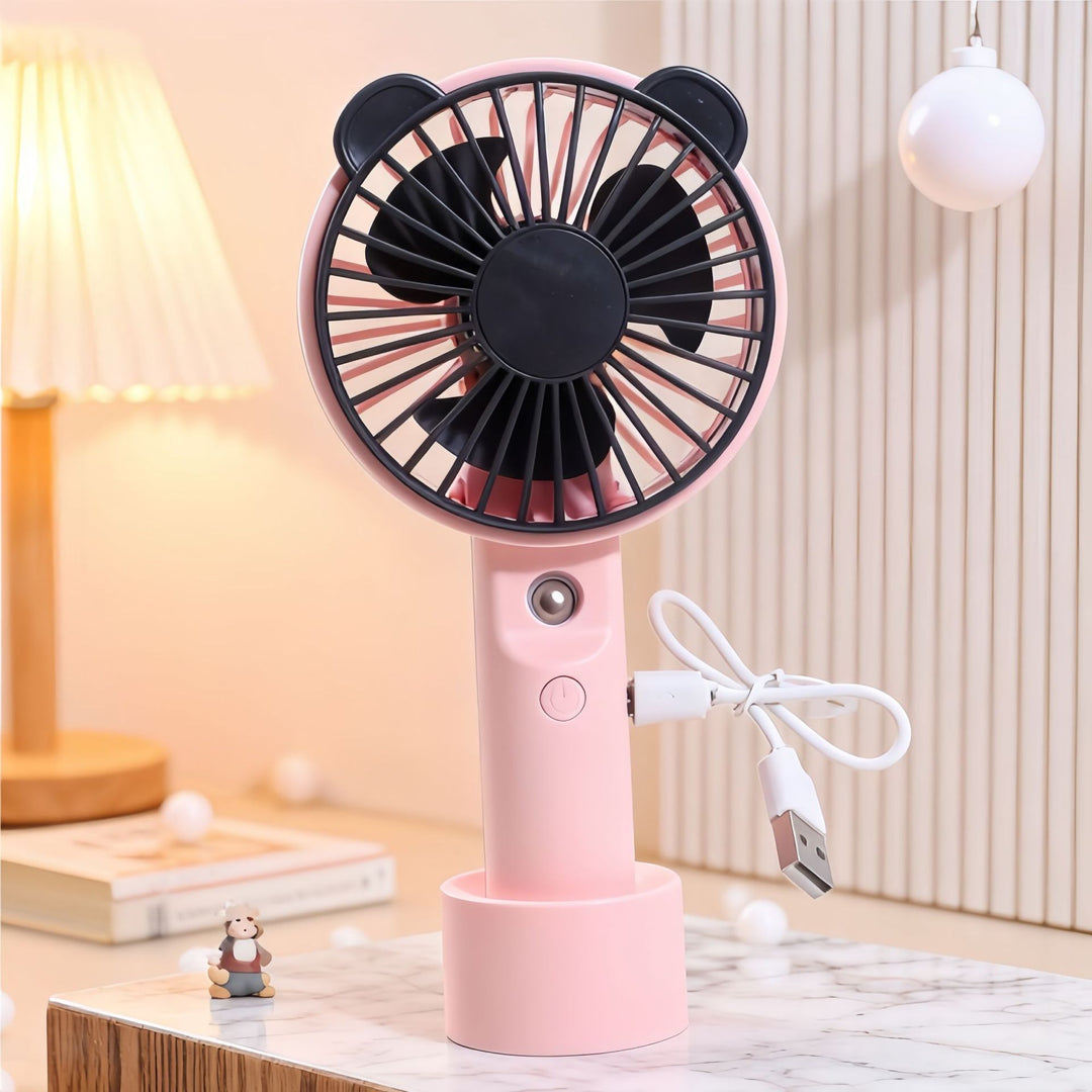 Ladies Portable Spray Fan with Ergonomic Design Bowlift