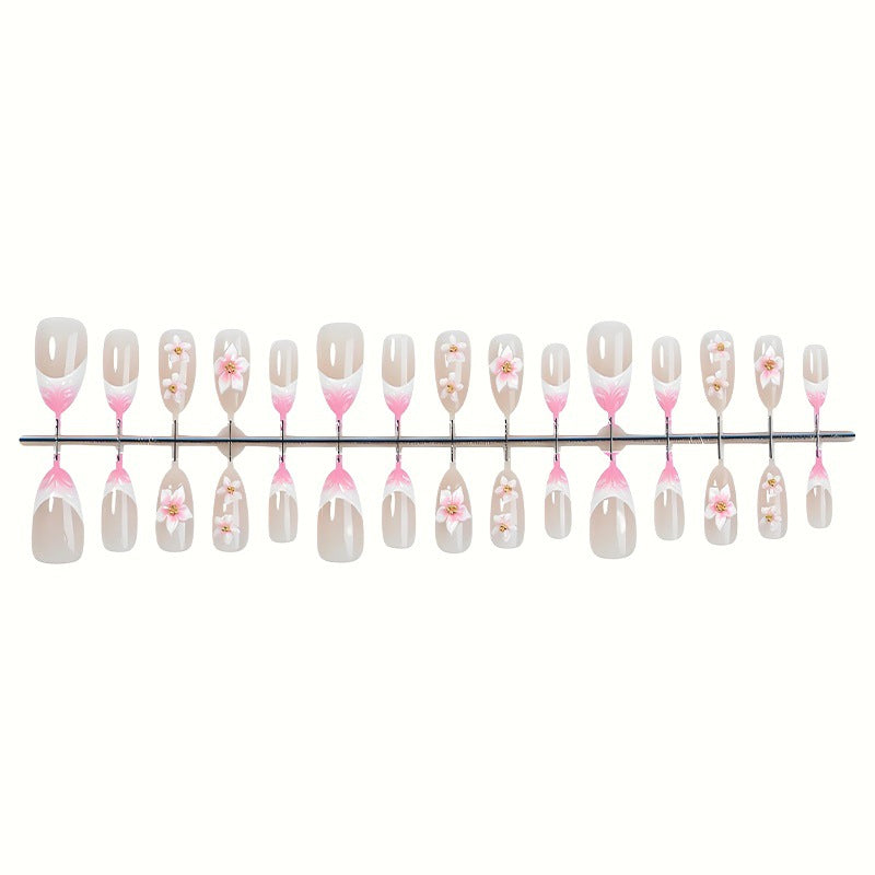 Floral Art Press-On Nail Set Bowlift
