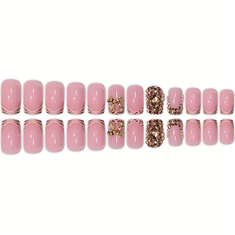 Decorative Crystal Embellished Press-On Nails Bowlift