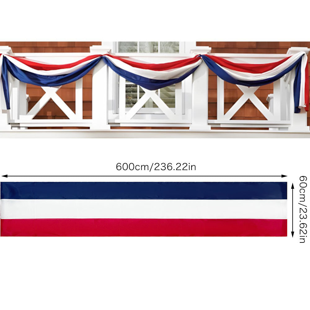 Unisex nan patriotic flag-style outdoor windsock streamer with reinforced ripstop fabric Bowlift