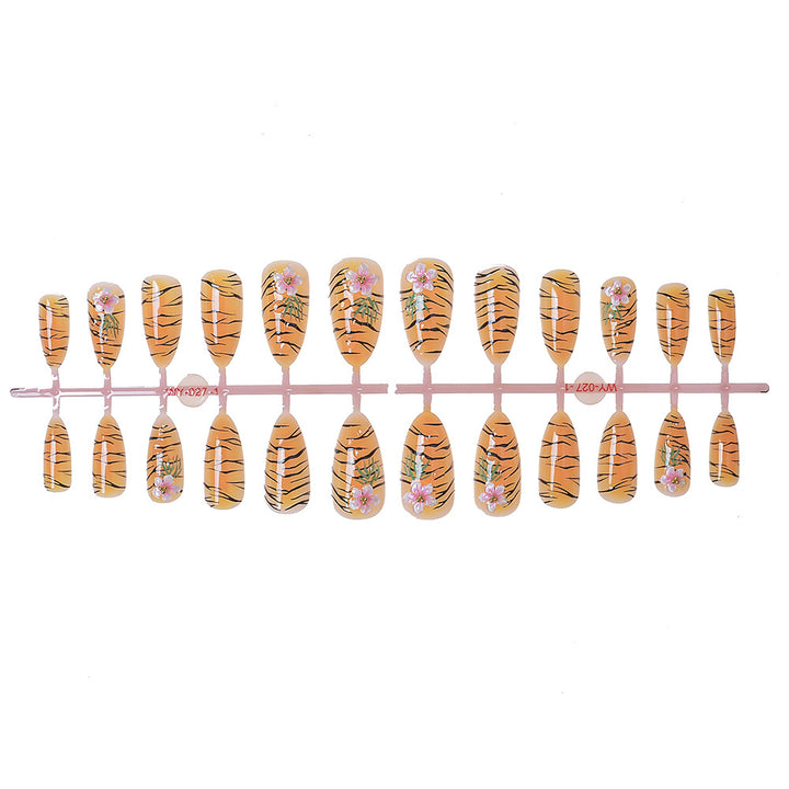 Floral Design Press-On Nail Set Bowlift
