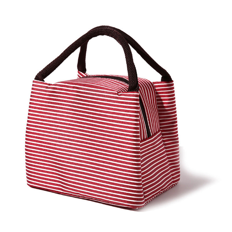 Insulated Lunch Bag with Stylish Stripes Bowlift