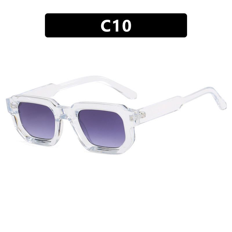 Women geometric sunglasses with fashionable high-gloss frame Bowlift