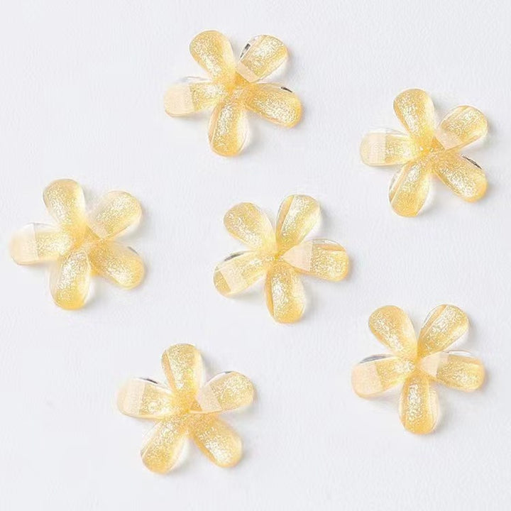 Delicate acrylic flower appliqués Bowlift
