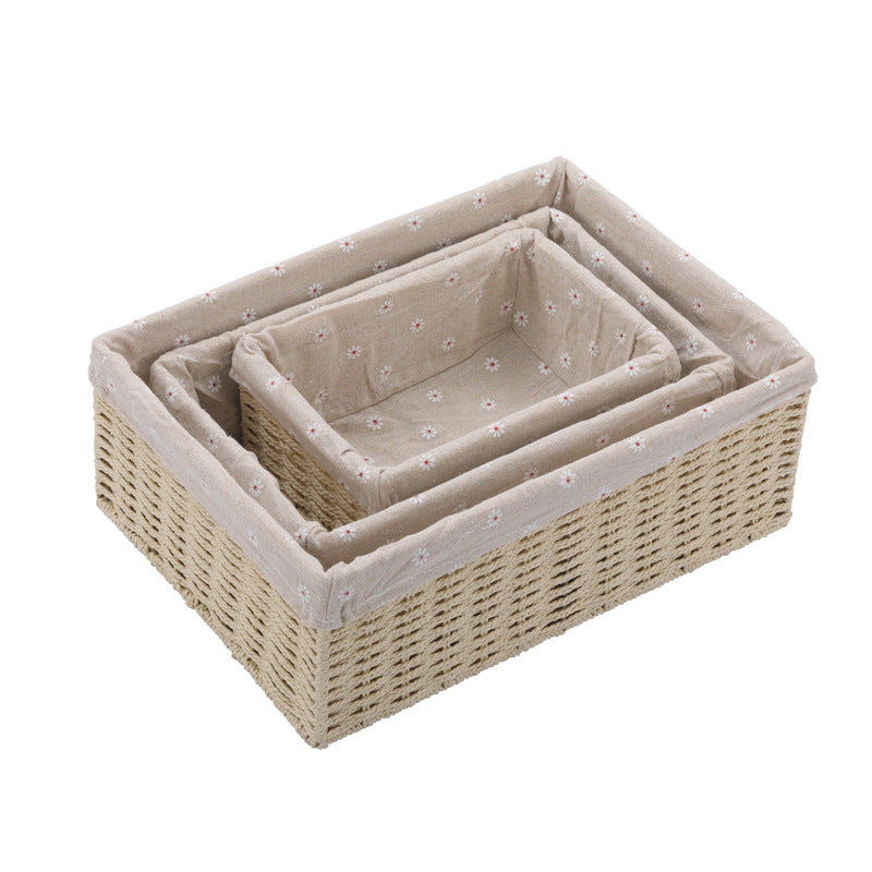 Women's Storage Basket Set with Decorative Lining Bowlift