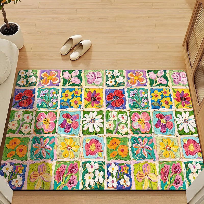 Floral Patchwork Indoor Mat