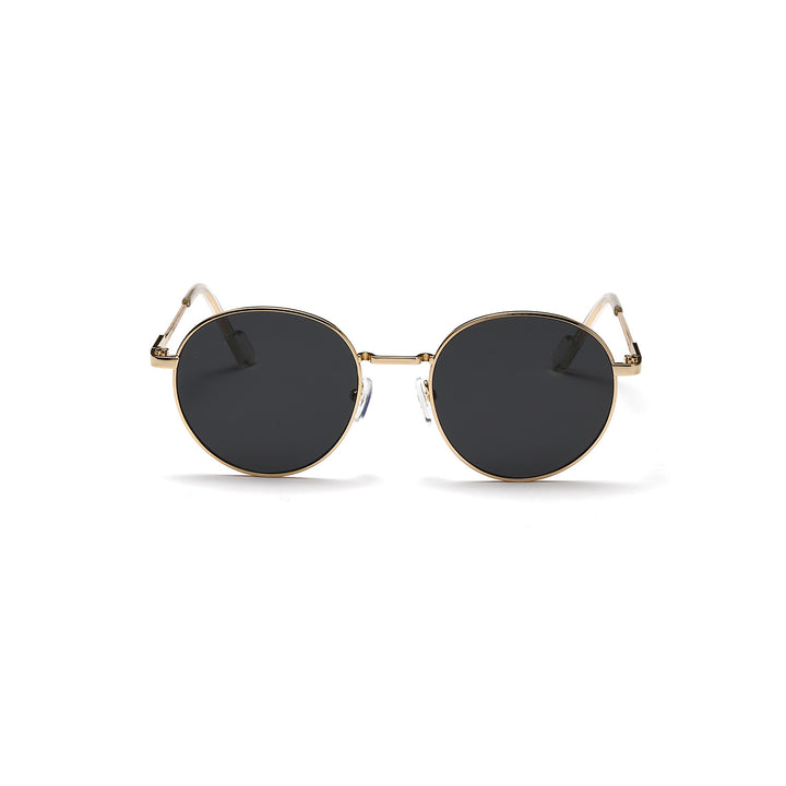 Women round sunglasses with luxurious metal frame and UV protection Bowlift
