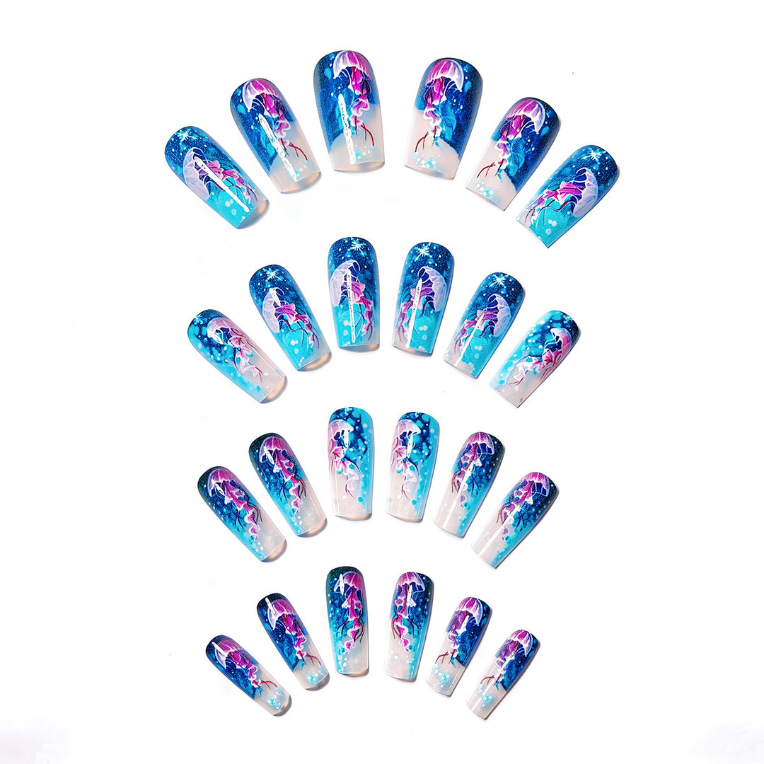 Artistic Jellyfish Nail Art Bowlift