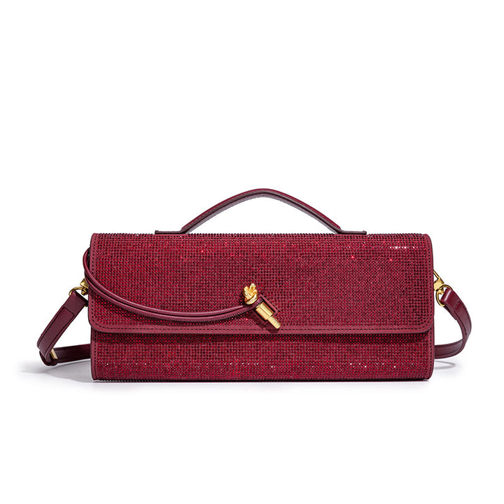 Elegant Rhinestone-Embellished Evening Clutch Bowlift
