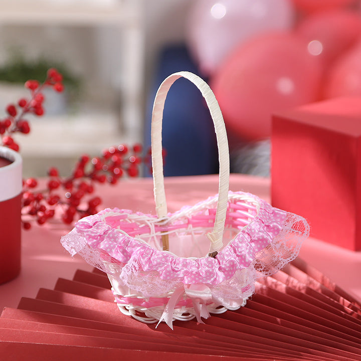 Decorative Woven Lace Basket Bowlift