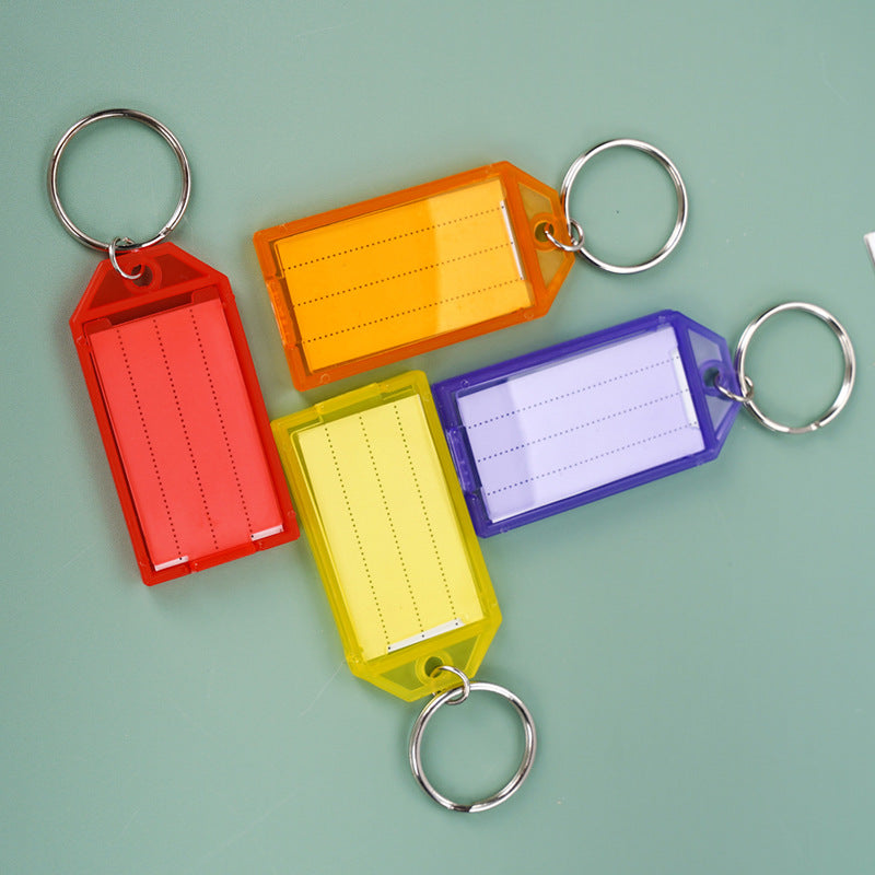 Unisex keychain with reusable label field Bowlift