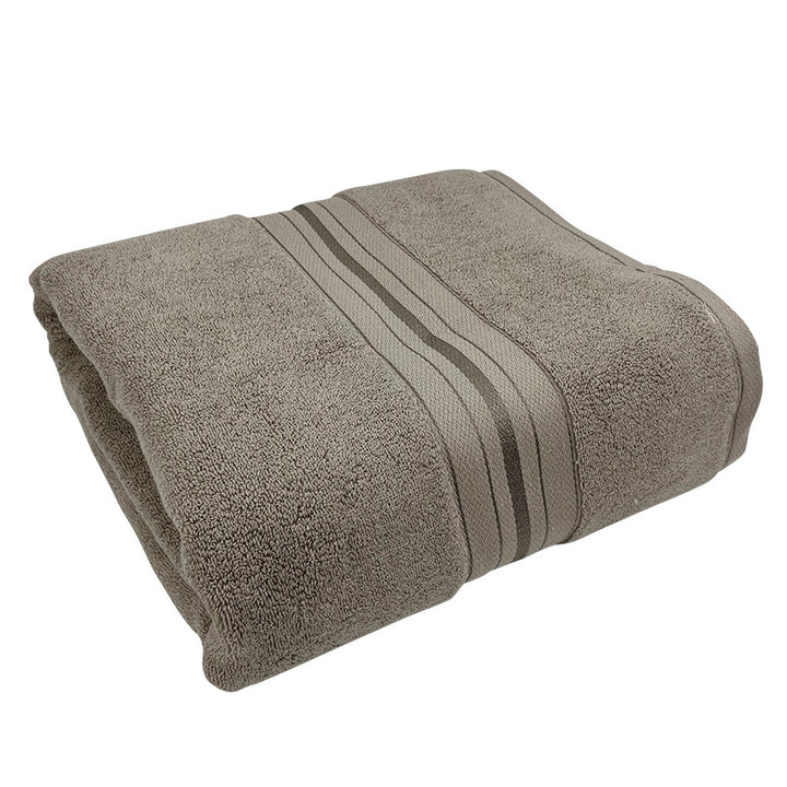 High-quality terry bath towel with elegant stripe detail Bowlift