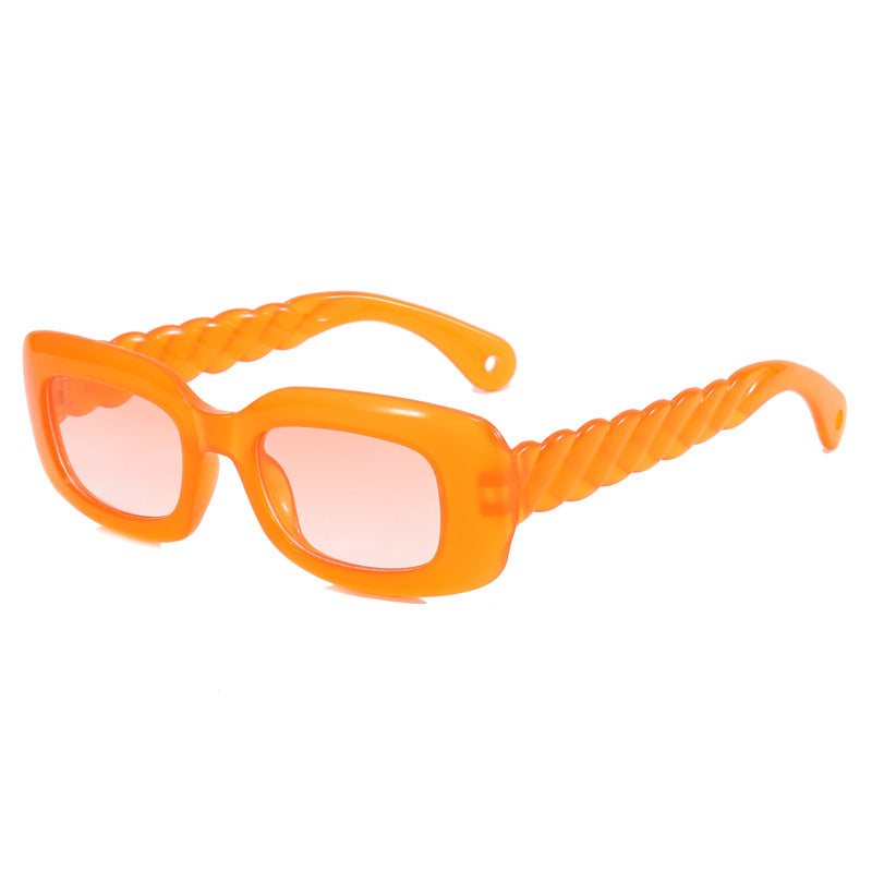 Women's fashionable square sunglasses with unique twisted temple design Bowlift