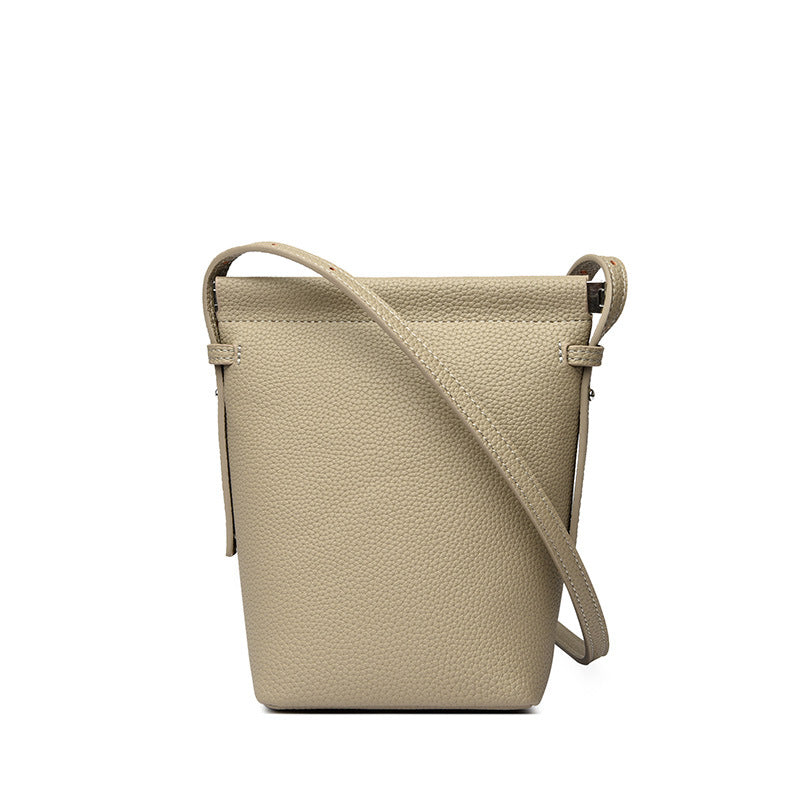 Elegant Textured Bucket Bag Bowlift