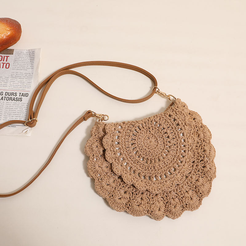 Crocheted Crossbody Bag with Feminine Details Bowlift