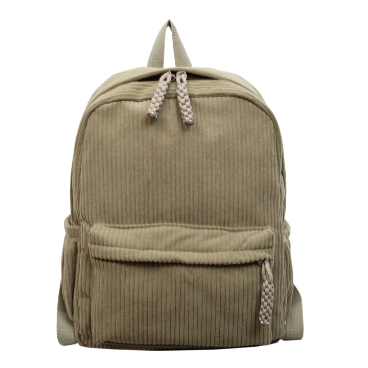Corduroy Textured School Backpack Bowlift