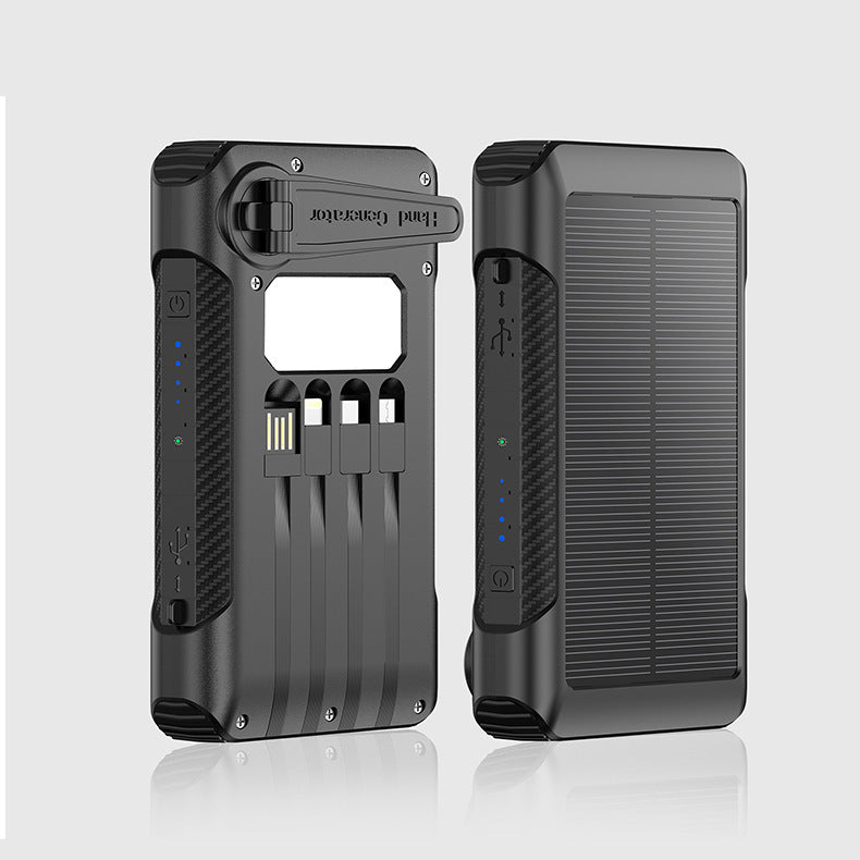 Solar-powered power bank with multiple charging ports and LED display Bowlift